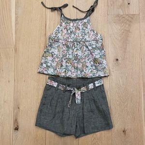 Fleurisse top and short set size 4 like new